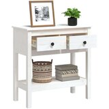  Konzolni stol bijeli 75 x 35 x 75 cm od masivne borovine | shoptok.hr