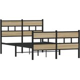  Metalni okvir kreveta bez madraca boja hrasta sonome 120x190 cm | shoptok.hr