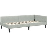 vidaXL Krevetni okvir sa kutnim dizajnom Svjetlosiva 90 x 190 cm | shoptok.hr