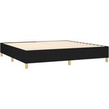  S oprugama i madracem crni 200x200 cm od tkanine | shoptok.hr
