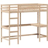  The Living Store Posteljni okvir z mizo 75x190 cm trdna borovina - Visoka Postelja, (21450762) | Shoptok.si