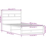  Metalni okvir kreveta bez madraca boja hrasta sonome 107x203 cm | shoptok.hr