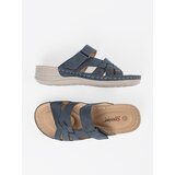 SEASTAR Blue women's flip-flops with a decorative flower | Shoptok.si
