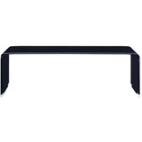 Maison Chic Klubska mizica - kavna mizica - Nizka mizica črna 98x45x31 cm kaljeno steklo, (21753625) | Shoptok.si