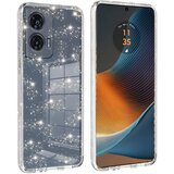 Techsuit Prozoren ovitek z bleščicami za Motorola Edge 50 Fusion - Prozorna u