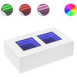 Maison Chic Klubska mizica - kavna mizica - Nizka mizica z neskončnimi LED bela 116x69x40 cm, (21751951) Cene
