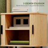  Noćni/pomoćni ormarić s letvičastim vratima i čeličnim nogama za spavaću sobu i dnevni boravak hrast | shoptok.hr
