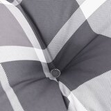  Okrugli jastuk sivog kariranog uzorka Ø 100 x 11 cm Oxford tkanina | shoptok.hr