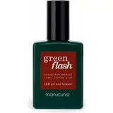 Manucurist green flash gel lak za nohte red & bordeaux - dark pansy