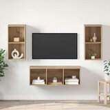  Set TV komoda Zidne Umjetnički hrast 37 x 37 x 107 cm | shoptok.hr