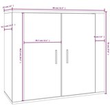  Komoda bijela 80 x 33 x 70 cm od konstruiranog drva | shoptok.hr