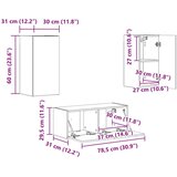  Komplet TV omaric 2 pcs Betonsko siva Konstruiran les, (5000132269) | Shoptok.si