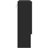 vidaXL Ogledalna omara s polico Črna 59 x 17 x 55 cm Konstruiran les | Shoptok.si