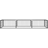  Ograda za pse s 8 panela crna 100 x 50 cm čelik obložen prahom | Eponuda.ba