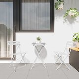  Sklopivi bistro set 3 pcs Bijelo Čelik | shoptok.hr