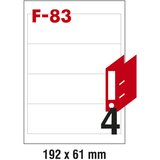  ETIKETE ILK ZA REGISTRATORJE 192X61MM PK100L FORNAX F-83 Slike