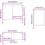  za umivaonik siva boja betona 58 x 33 x 60 cm drveni Slike