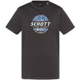Schott Majice s kratkimi rokavi TSUSTOUR Siva | Shoptok.si