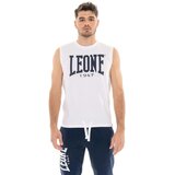 Leone 1947 Majice brez rokavov Man T-Shirt Sleeveless Big Logo Bela Cene