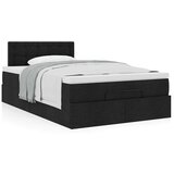  Otomanski okvir kreveta s madracem crni 120x200cm od tkanine | shoptok.hr