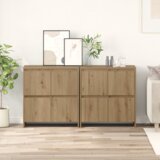 vidaXL Strani šal 2 pcs artisan hrast 70 x 41 x 75 cm Konstruiran les | Shoptok.si