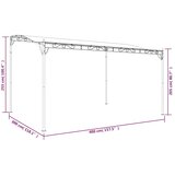 Nadstrešnica krem 4 x 3 m 180 g/m² od tkanine i čelika | shoptok.hr