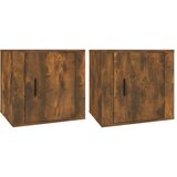  Noćni ormarići 2 kom boja dimljenog smeđi 50x39x47 cm | shoptok.hr