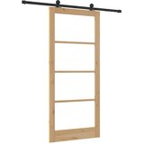  Klizna vrata ORKDAL 93 x 211 cm Masivna borovina i staklo | shoptok.hr