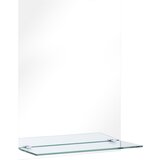 Maison Chic Stensko Ogledalo - Zrcalo - Kozmetično ogledalo s polico 30x50 cm kaljeno steklo, (21697711) | Shoptok.si
