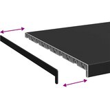  Prozorska klupčica Crno s drvenim uzorkom 80 x 50 x 4,5 cm PVC | shoptok.hr