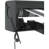 vidaXL Zložljiva tenda antracit in bela 3x2,5 m blago in aluminij | Shoptok.si
