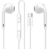 Mayaxess, Žične USB-C slušalke za Google Pixel 10 Pro z vgrajenim mikrofonom, Bela, (5000231589)