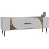 Hanah home tv polica Retrop2 white gold
