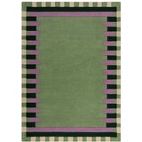 Flair Rugs zelena/vijolična ročno tkana volnena preproga 120x170 cm kai wool border – | Shoptok.si