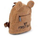 Childhome My First Bag Teddy Beige otroški nahrbtnik 20x8x24 cm | Shoptok.si