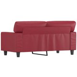 Kavč dvosed vinsko rdeč 120 cm umetno usnje | Shoptok.si