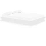 The Living Store Posteljni okvir bel iz trdnega lesa 150x200 cm - Posteljni Okvir, (21524899) | Shoptok.si
