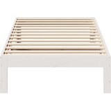 vidaXL Okvir kreveta bez madraca bijeli 90 x 200 cm masivna borovina | shoptok.hr
