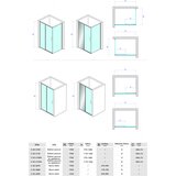 Copen Stakleni paravan CONCEPT TITAN 100x195cm staklo 8mm providno (C-02-5100) | ePonuda.com