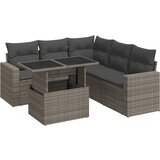 Maison Chic Seti vrtnega pohištva - Vrtna garnitura - Vrtni pohištvo set 6-delna z blazinami siv poli ratan, (21807194) | Shoptok.si