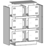 vidaXL Komoda boja senfa 67 x 39 x 107 cm čelični | shoptok.hr