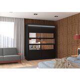 ADRK Klizni ormar s ogledalom TOLEDO 180 cm - CRNA | shoptok.hr