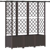  Povišeni krevet s mrežom i krovom Smeđa 163,5 x 40 x 138 cm PP | shoptok.hr