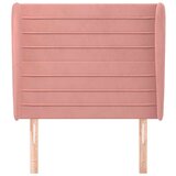  Vzglavje z ušesi roza 83x23x118/128 cm žamet, (20953345) | Shoptok.si