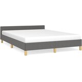  Okvir za krevet bez madraca tamnosivi 140 x 190 cm od tkanine | shoptok.hr