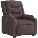 vidaXL Naslanjač s funkcijo vstajanja temno rjavo blago | Shoptok.si