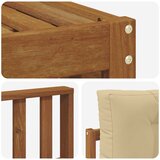  Set vanjskih sofa 6 kom. Prirodna i bež 327 x 168,5 x 73 cm | Shoptok.si