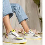  Silver women's sneakers with neon accents Zorra | Shoptok.si