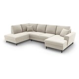 Cosmopolitan Design Bež baršunasti sklopiva/s prostorom za odlaganje kutna garnitura (s lijevim kutom/u obliku slova "U") Kyoto – | shoptok.hr