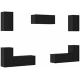  Set TV komoda Zidne 7 pcs Crni hrast Konstruirano drvo | shoptok.hr